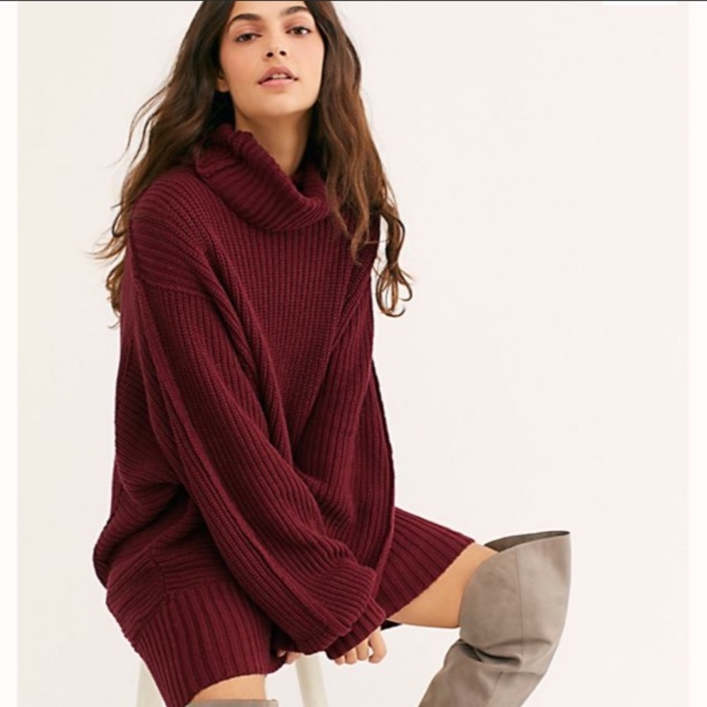 Free People Cocoa Oversized Sweater